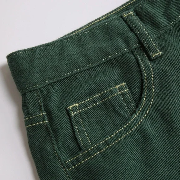 Cider Denim Mid Rise Patchy Wide Leg Trousers - Picture 7 of 10